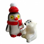 СИ-1119 Набор игрушек Медвежонок и пингвин в шапке